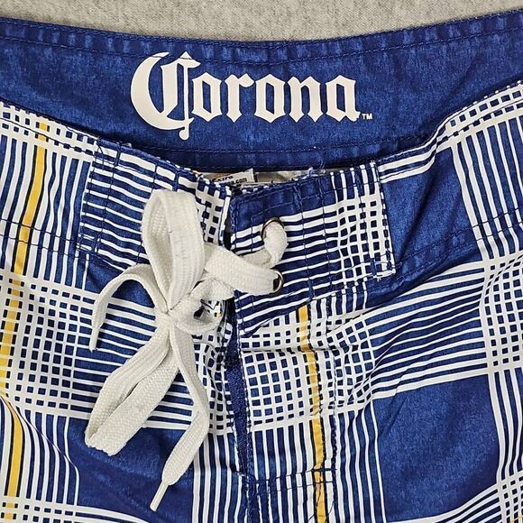 Corona Y2K Swim Trunks XL Plaid Checkered - Picture 3 of 8